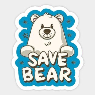 save bear Sticker